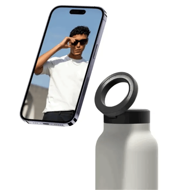 Garrafa Térmica com Suporte para Celular Dual Basic